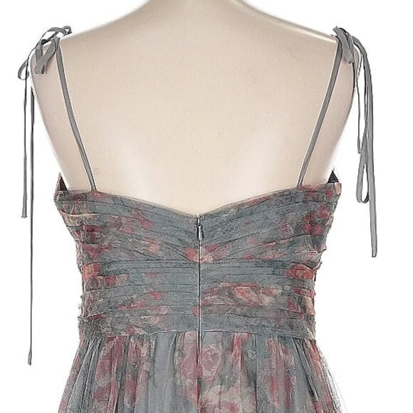 Marchesa Notte Floral Gauzy Dress - Picture 6 of 8